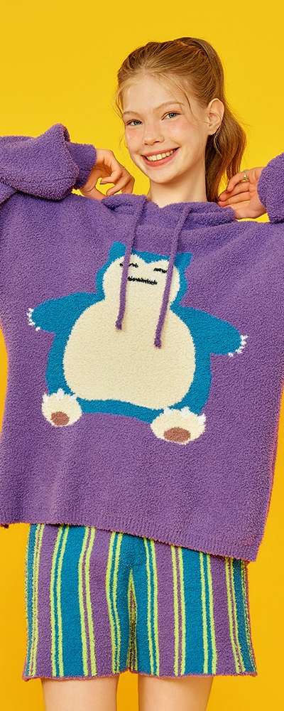 [ポケモン スペシャルデザイン] フードパジャマセット - ラッキー
