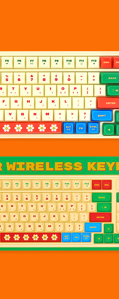 Color Wireless Keyboard - Ivory