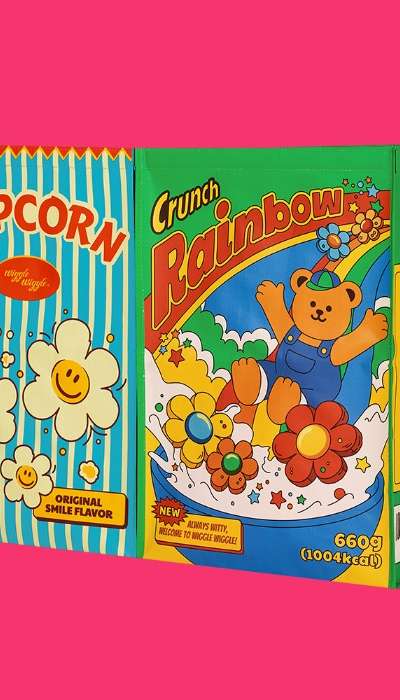 Tarpaulin Recycling Bin Set - Cereal & Popcorn