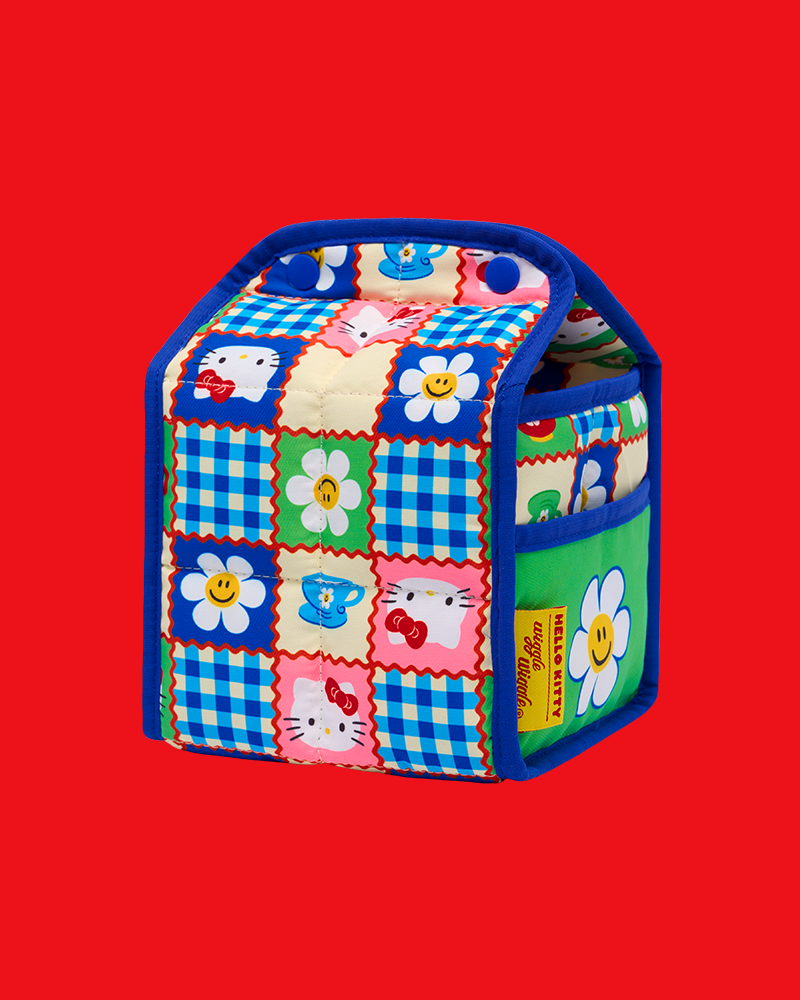 Hello Kitty & Wiggle Wiggle Mini Tissue Cover - Quilting Check Garden