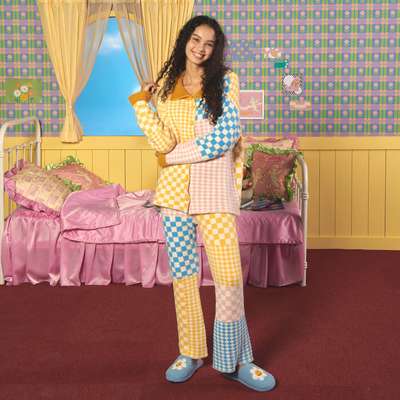 Pajama Set (Long) - Pastel Patchwork