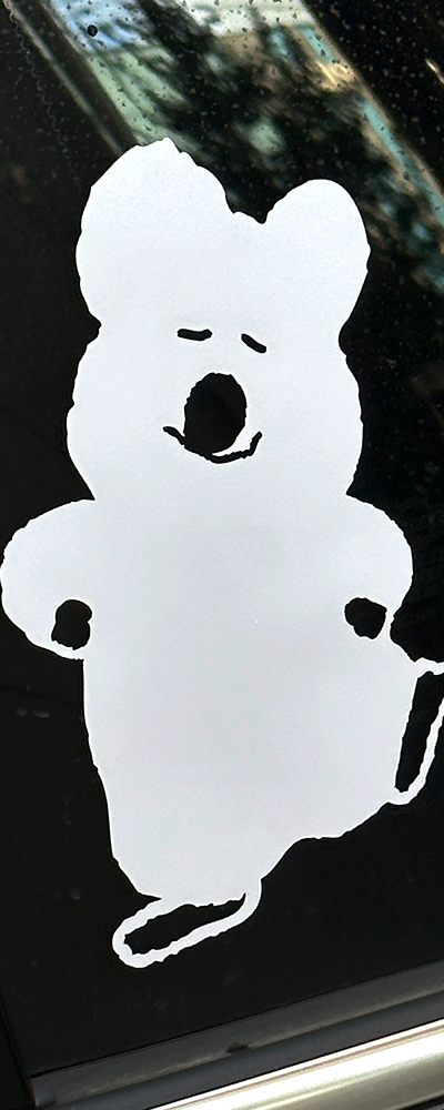 HAPPY QUOKKA WINDOW STICKER