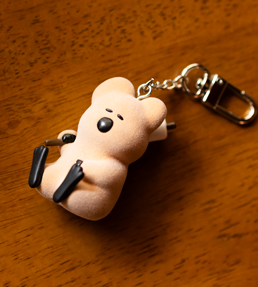 QUOKKA & MARSH FLOCKING KEYCHAIN