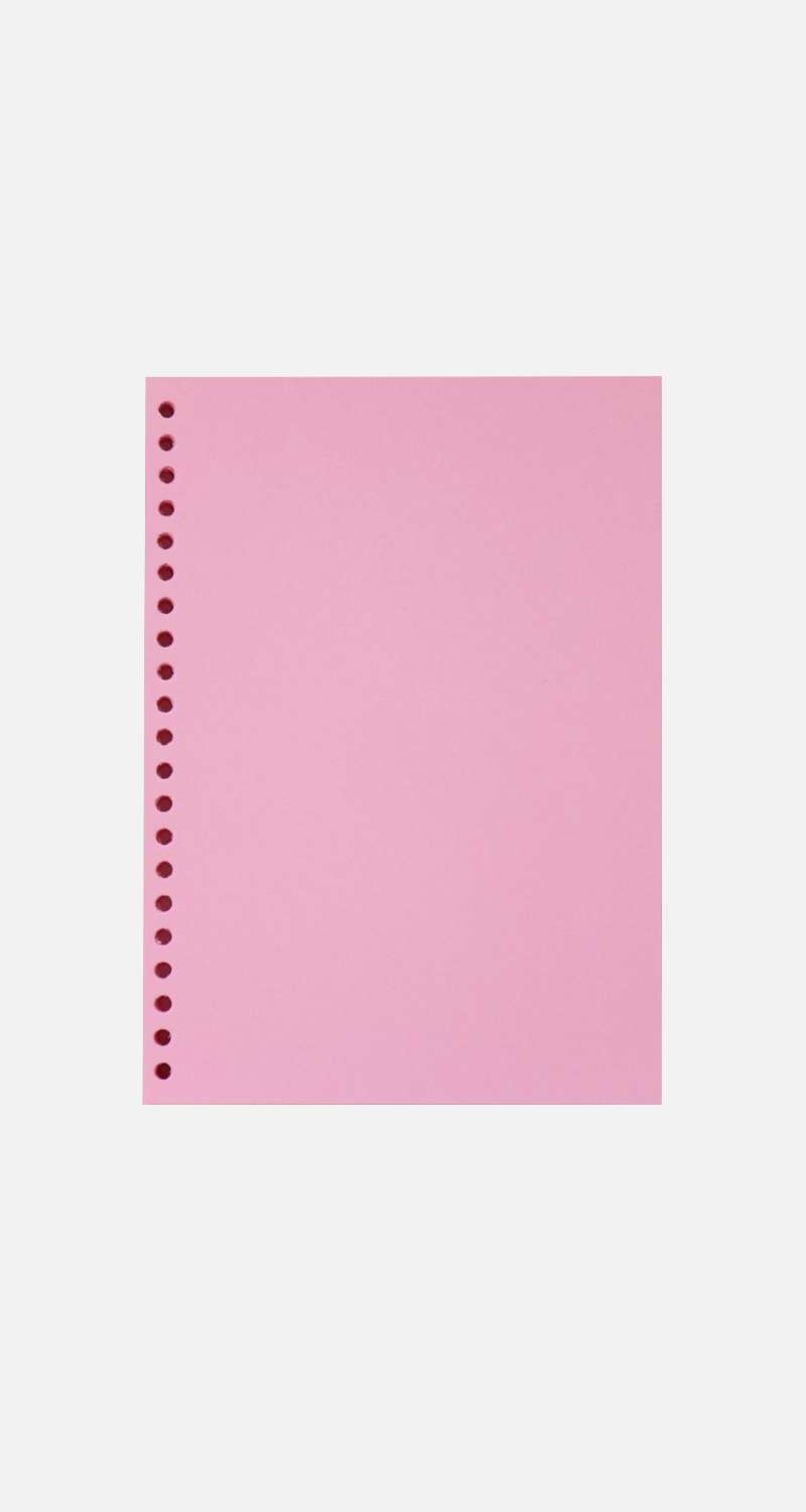 Binder Note Paper_Pink [For Loose Leaf Binder Note]