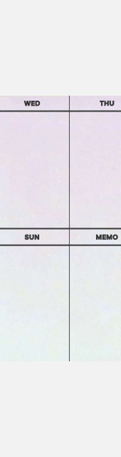 Diary Paper_Weekly [Zipper Pouch Diary_Clear専用]