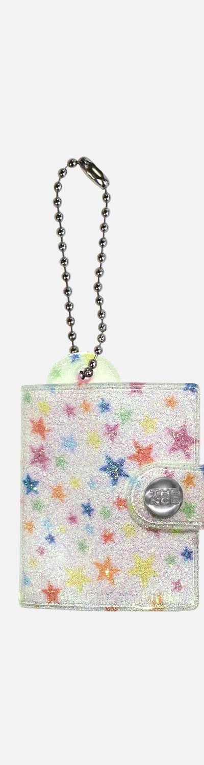 スター ミニアルバム キーホルダー_グリッター ホワイト