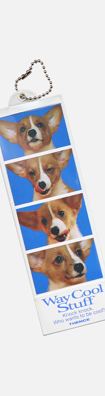 4カット写真キーホルダー_ホワイト