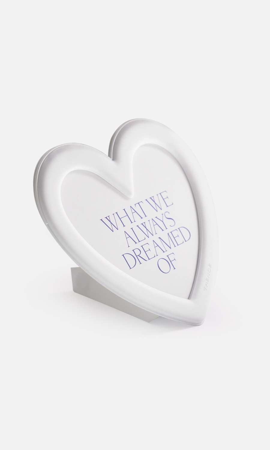 Magnet Stand Photo Frame_Heart_White