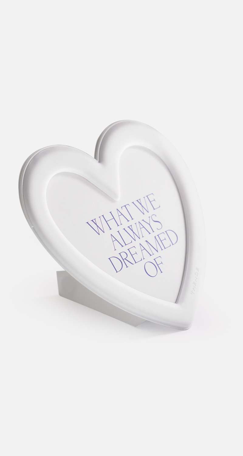 Magnet Stand Photo Frame_Heart_White