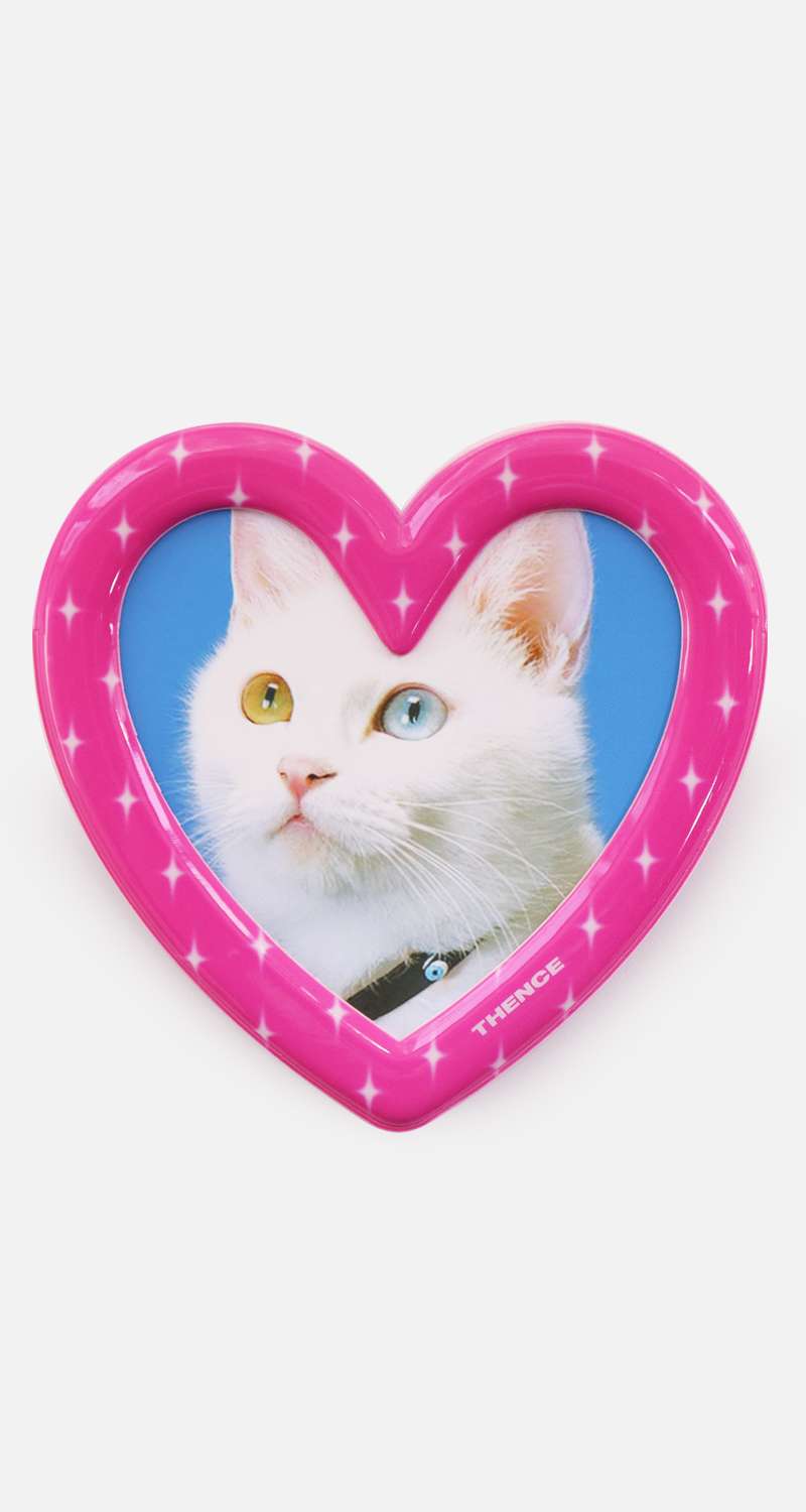 Magnet Stand Photo Frame_Heart_Pink
