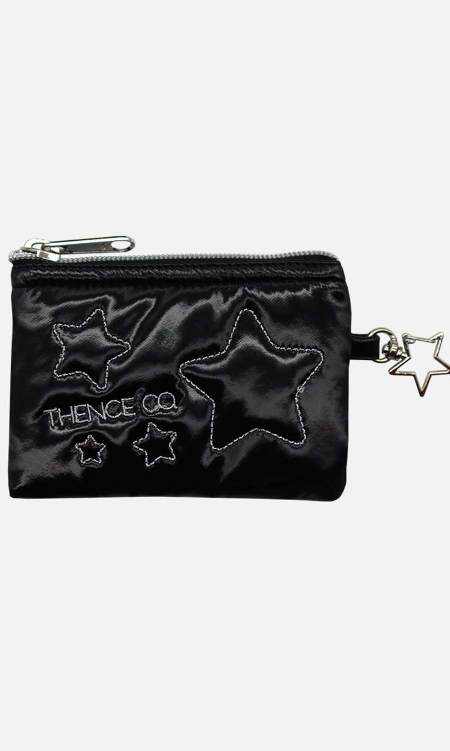Glossy Stitch Wallet_Black