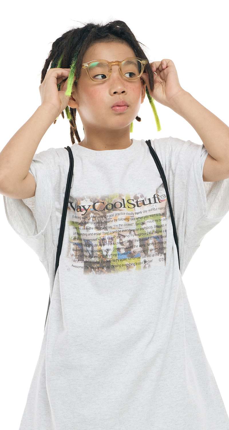 Boxy Half Tee_WCS_White Melange