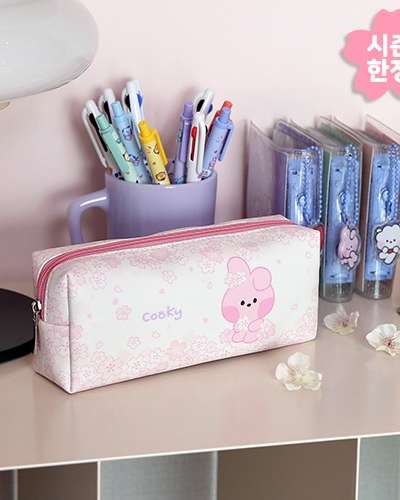 BT21 minini ペンポーチ [チェリーブロッサム]- クッキー(COOKY)