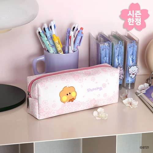 BT21 minini Pen Pouch [Cherry Blossom] - Shooky