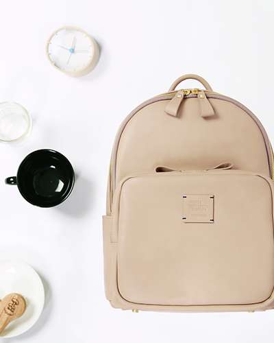 SQUARE MINI OFFICE LEATHER BACKPACK