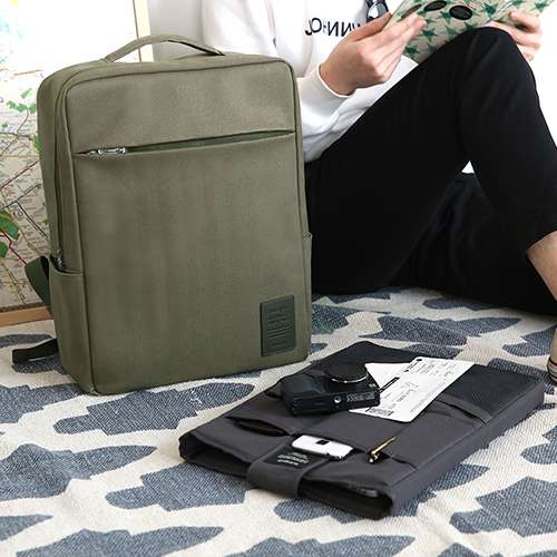 HERRINGBONE ORGANIZED BACKPACK