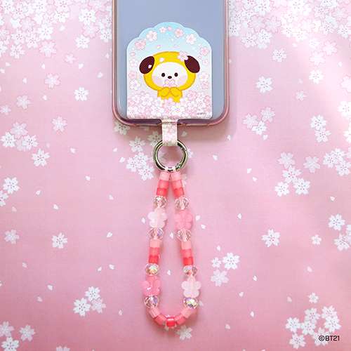 BT21 Phone Tag Holder [Cherry Blossom] - CHIMMY