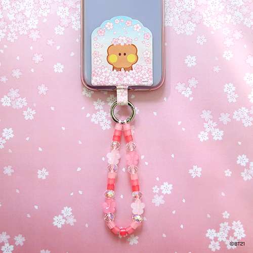 BT21 Phone Tag Holder [Cherry Blossom] - SHOOKY