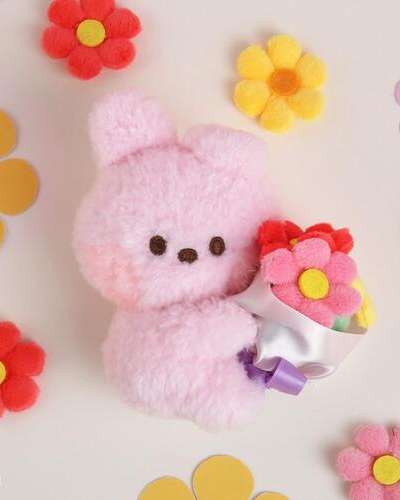 BT21 minini ぬいぐるみキーリング [花束] - クッキー(COOKY)