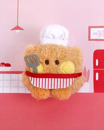 BT21 minini ぬいぐるみキーリング [シェフ] - シューキ(SHOOKY)