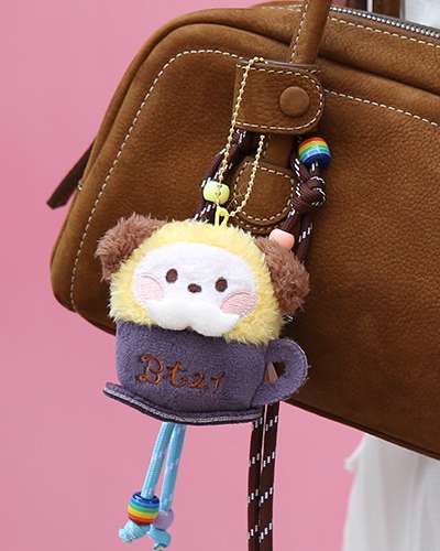 BT21 minini ぬいぐるみキーリング [ラテ] - チミー(CHIMMY)