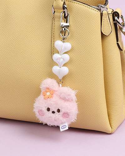 BT21 ビーズ人形キーリング[フェイス]- クッキー(COOKY)