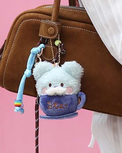 BT21 minini ぬいぐるみキーリング [ラテ] - KOYA