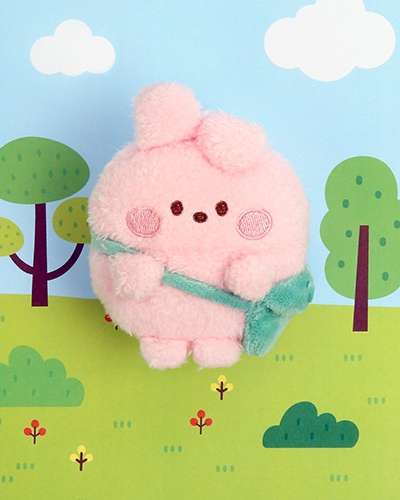 BT21 minini ぬいぐるみキーリング [ポンポンインジョイ] - クッキー(COOKY)