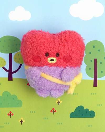 BT21 minini ぬいぐるみキーリング [ポンポンインジョイ] - タタ(TATA)