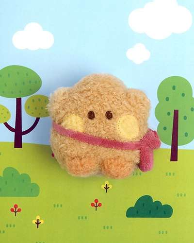 BT21 minini ぬいぐるみキーリング [ポンポンアンジョイ] - シュキ(SHOOKY)