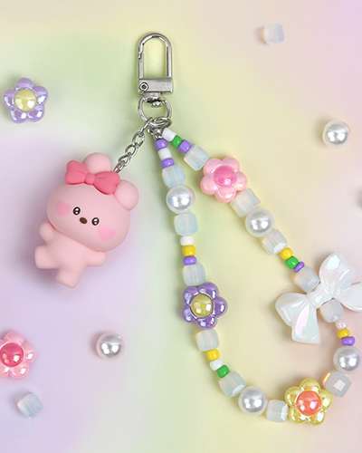 BT21ビーズストラップキーリング[ラブリー]- クッキー(COOKY)