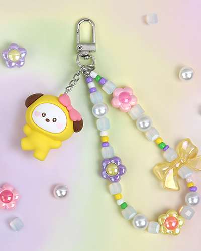 BT21ビーズストラップキーリング[ラブリー]- チミー(CHIMMY)