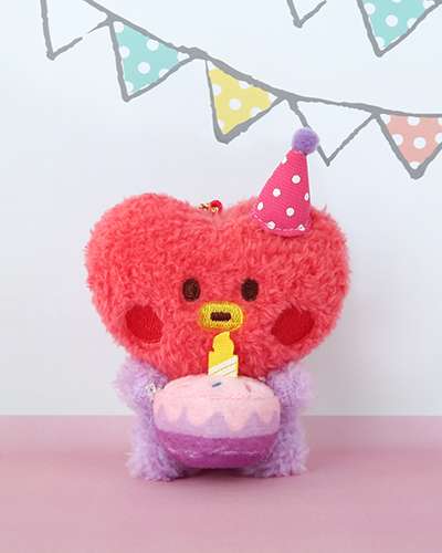 BT21 ぬいぐるみキーリング [ハッピータイム] - タタ(TATA)