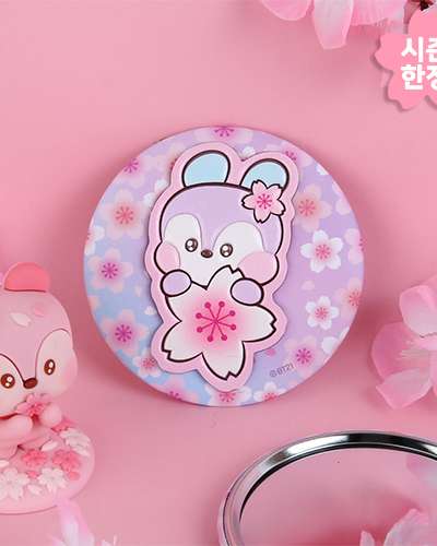BT21 レザーパッチミラー [チェリーブラッサム] - マン(MANG)