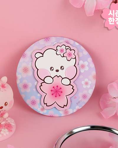 BT21 レザーパッチミラー [チェリーブロッサム] - アールジェイ(RJ)