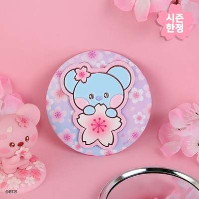 BT21 Leather Patch Mirror [Cherry Blossom] - KOYA