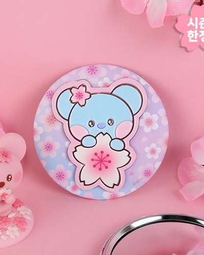 BT21 レザーパッチミラー [チェリーブロッサム] - KOYA(コヤ)