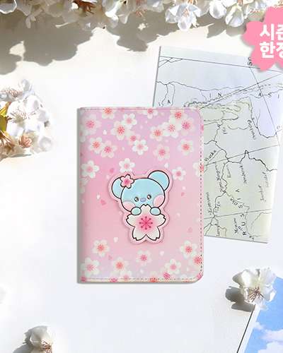 BT21 レザーパッチ パスポートカバー S [チェリーブラッサム] - コヤ(KOYA)