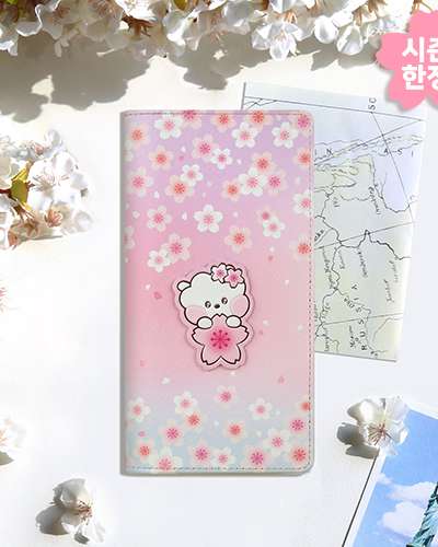 BT21 レザーパッチ パスポートカバー L [チェリーブロッサム] - アールジェイ(RJ)