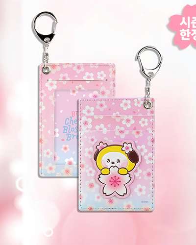 BT21 レザーパッチ カードホルダー [チェリーブロッサム] - チミー(CHIMMY)