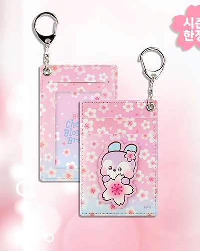 BT21 レザーパッチ カードホルダー [チェリーブロッサム] - MANG