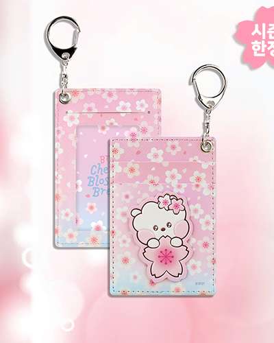 BT21 レザーパッチ カードホルダー [チェリーブロッサム] - RJ