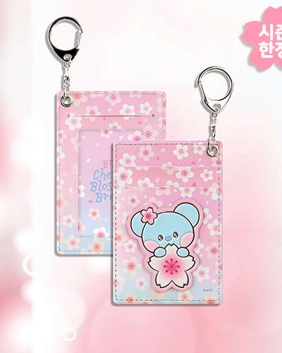 BT21 レザーパッチ カードホルダー [チェリーブロッサム] - コヤ(KOYA)