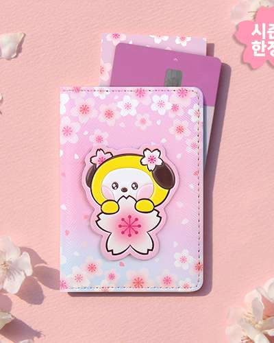 BT21 レザーパッチ カードケース [チェリーブロッサム] - チミ(CHIMMY)