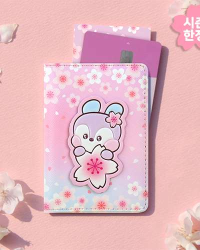 BT21 レザーパッチ カードケース [チェリーブロッサム] - マン(MANG)