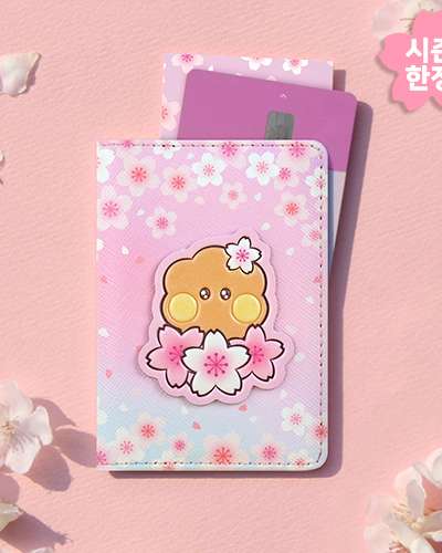BT21 レザーパッチ カードケース [チェリーブロッサム] - シューキ(SHOOKY)