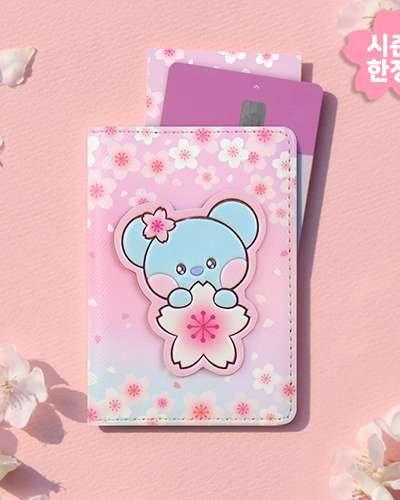 BT21 レザーパッチ カードケース [チェリーブロッサム] - コヤ(KOYA)
