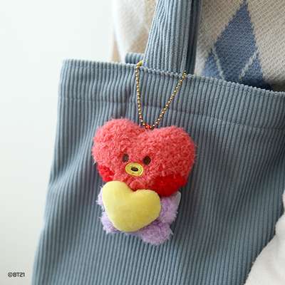 BT21 minini Plush Keyring [Heart] - TATA