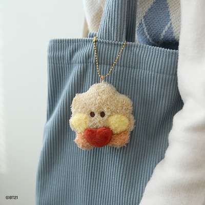 BT21 minini Plush Keyring [Heart] - SHOOKY