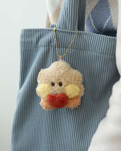 BT21 minini ぬいぐるみキーリング [ハート] - シューキ(SHOOKY)